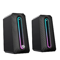Havit SK216 RGB Işıklı Stereo Bilgisayar Hoparlörü – 5W×2, USB + 3.5mm, Dokunmatik Işık Kontrolü - HAVIT